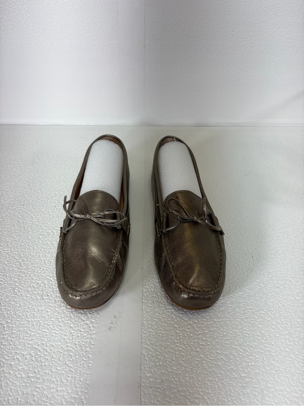 Polo by Ralph Lauren Bronze Metallic Leather Loafers s293